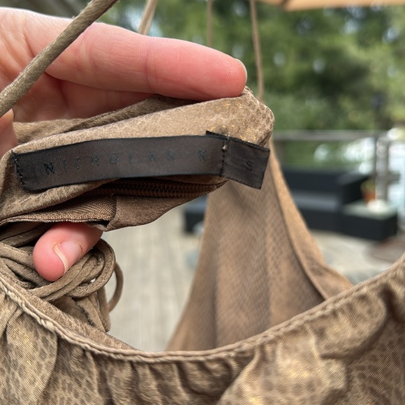 Nicholas K- Python Silk Dress In Gold - Picture 7 of 7